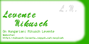levente mikusch business card